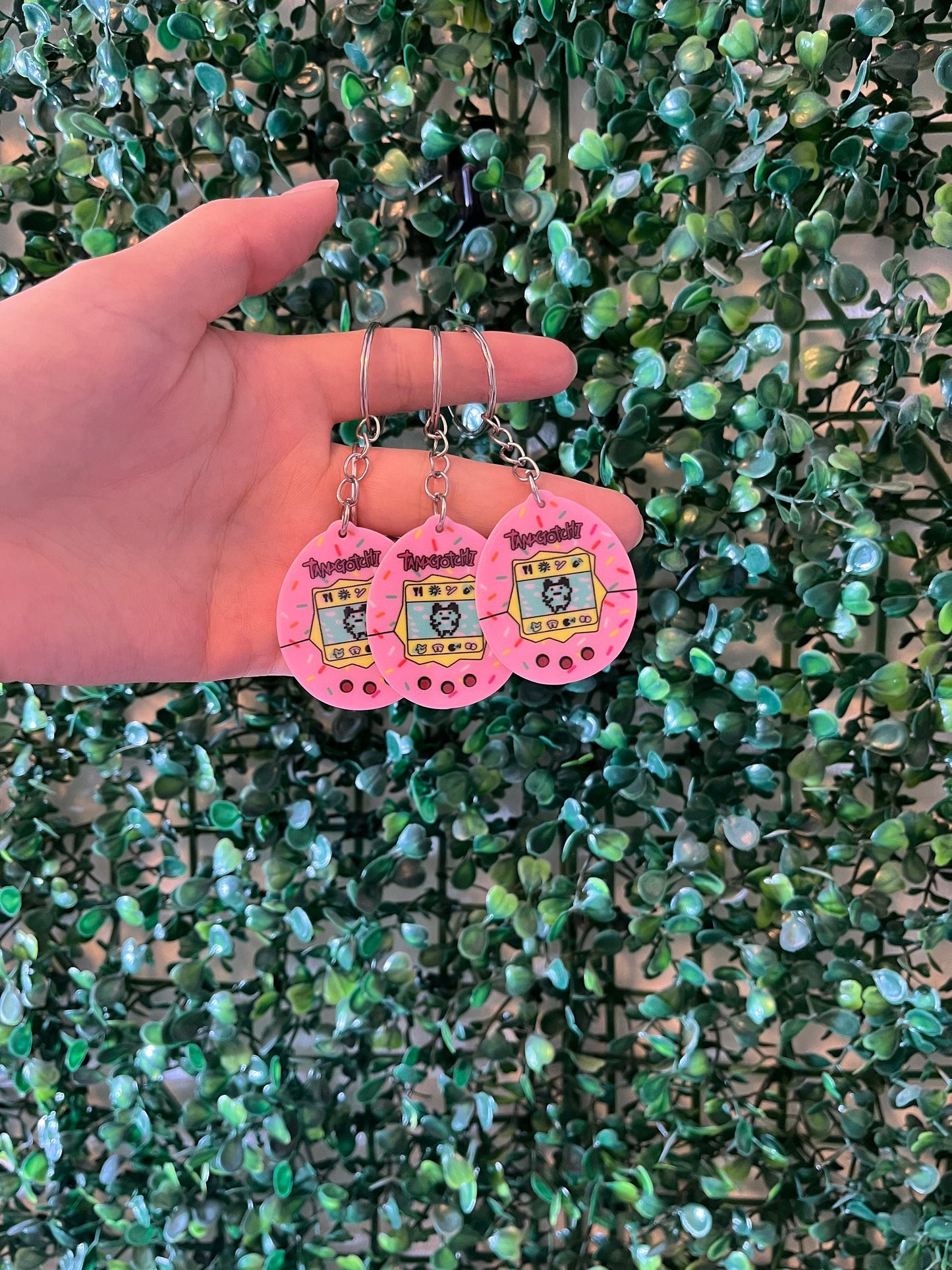 pink gaming game console nostalgic nostalgia Y2K keyring.