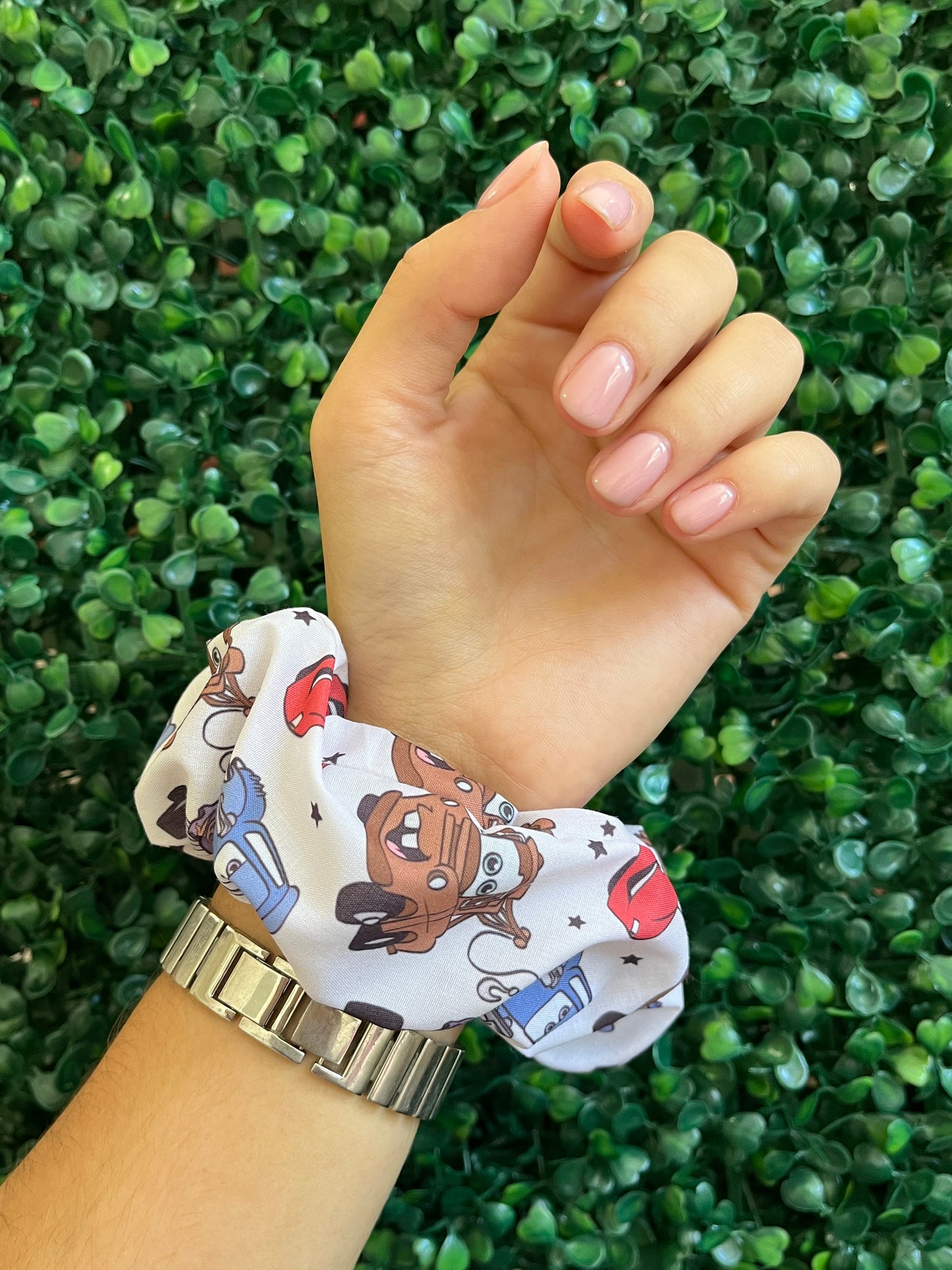Handmade vehicle fun hair scrunchie