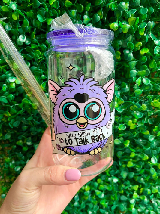 Cheeky quote furry friend 16oz plastic libbey cup tumbler with straw.