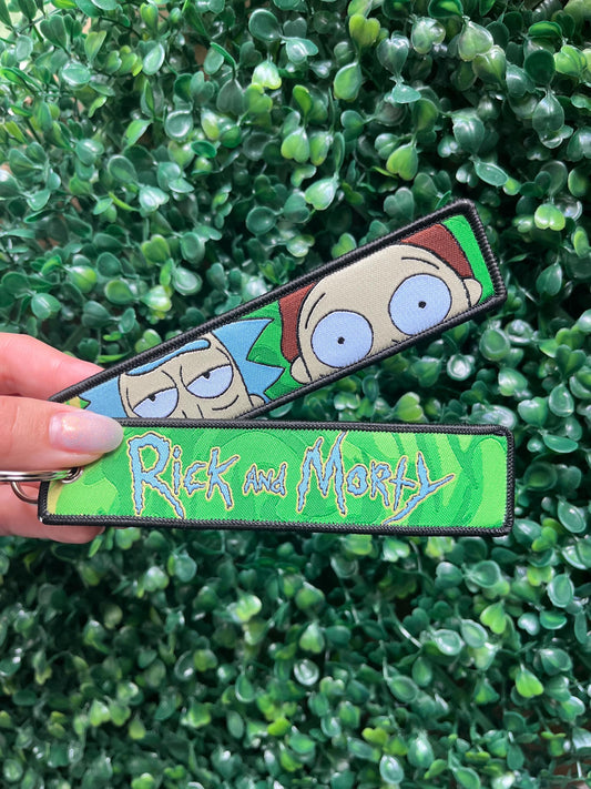 R&M space themed keyring flight tag.
