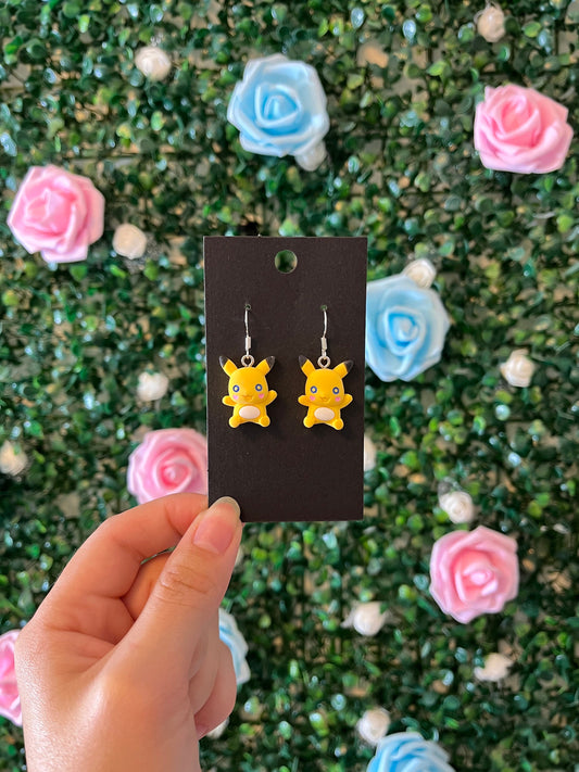 Yellow character 925 sterling hook earrings.