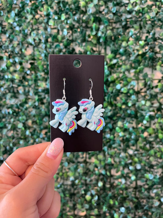 little horse pony earrings with 925 sterling silver hook earrings.