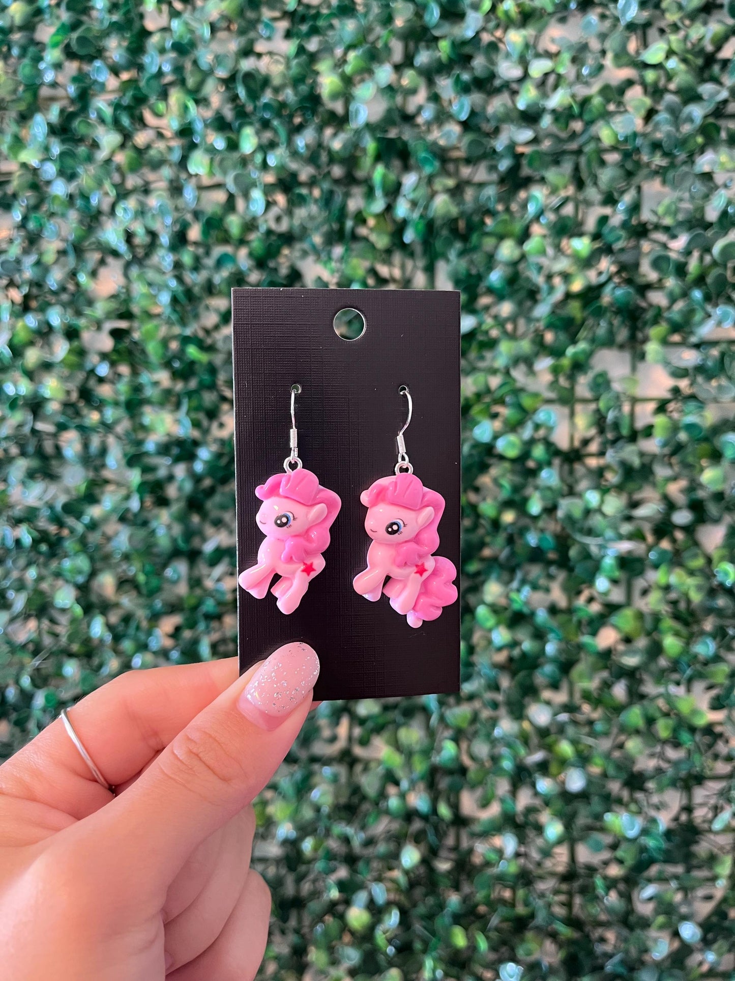 little horse pony earrings with 925 sterling silver hook earrings.