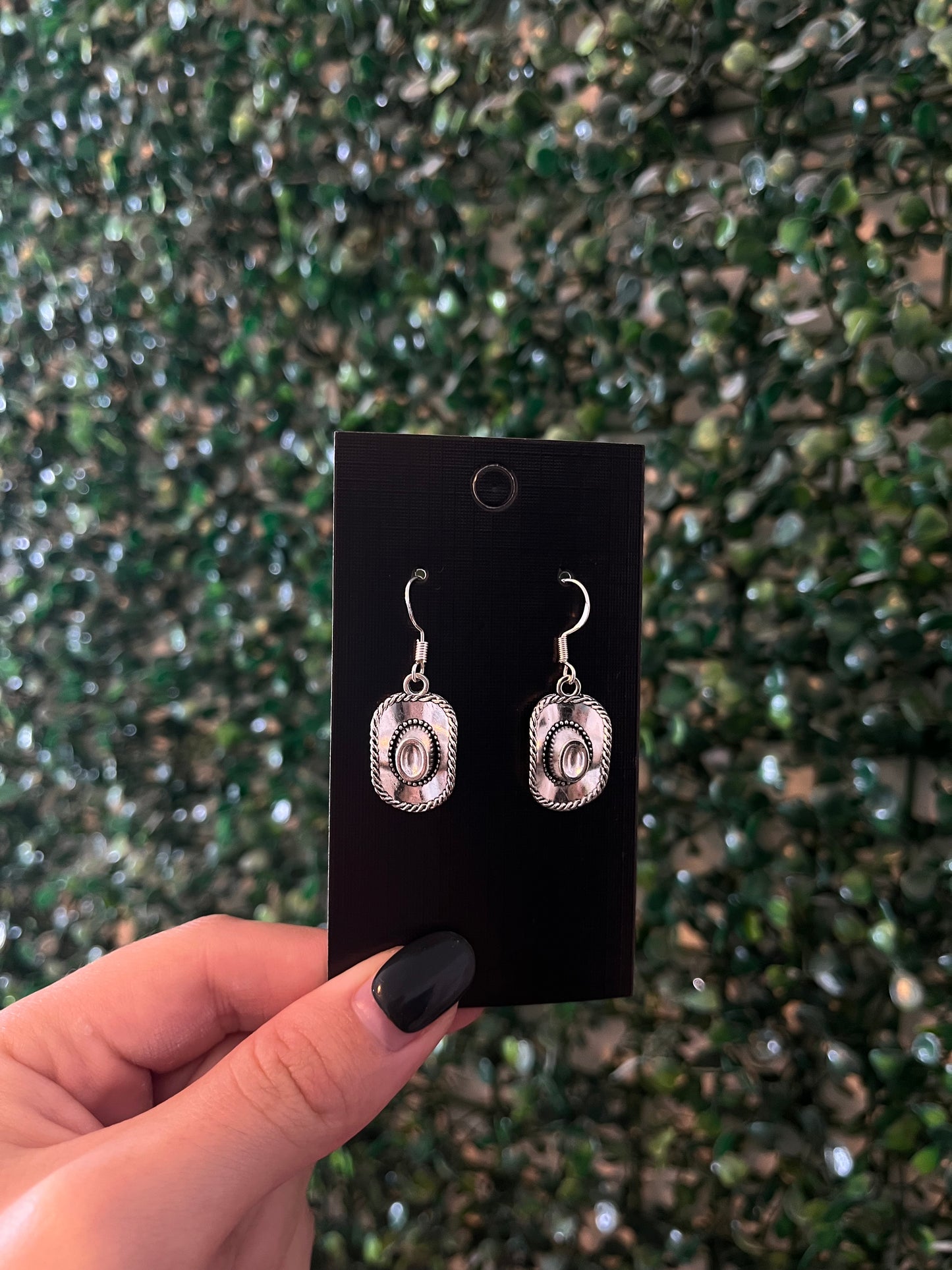 Cowgirl hat 925 sterling silver hook earrings.