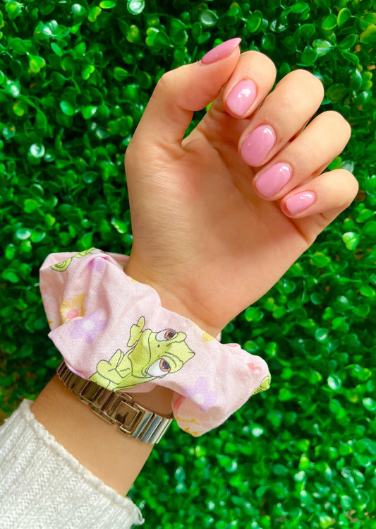 Handmade cute floral animal lizard friend elastic thick hair friendly hair scrunchie.